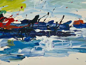 Henk Hofstra - Groot en krachtig expressionistisch olieverf op karton - gesigneerd kopen? Bied vanaf 123!