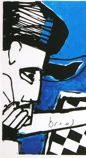 Herman Brood - Kleurenzeefdruk CHESS Handgesigneerd. kopen? Bied vanaf 275!