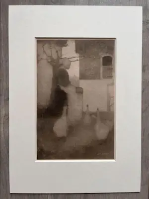 Jan Mankes - Originele Heliogravure Ganzenliesje 1923 kopen? Bied vanaf 110!