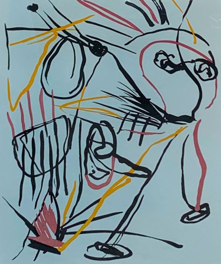 Karel Appel - Ingelijste ets: Como el viento - 1988 kopen? Bied vanaf 1000!