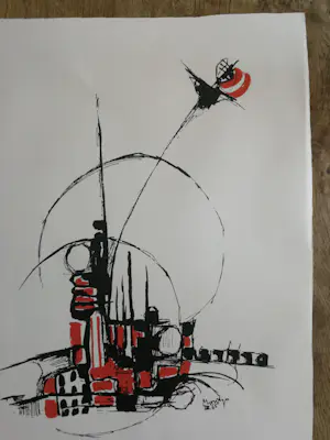 Jan Montyn - Litho. Abstract. kopen? Bied vanaf 50!