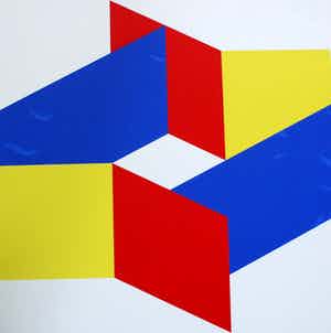 Bob Bonies - Abstractie compositie - Prent 190 - 1973 verkocht voor € 80!