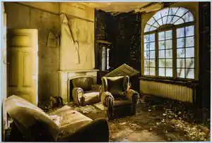 Astrid Boers - C-print op alubond, The golden decay room - Ingelijst (Zeer groot) verkocht voor € 110!