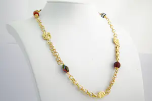142 -  Lang (50+cm) Surinaams 18 Krt gouden zg. Ala Kondre hals sieraad ketting kopen? Bied vanaf 980!