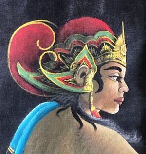 Niet of onleesbaar gesigneerd - Balinese dansers (2 schilderijen m/v) kopen? Bied vanaf 1!