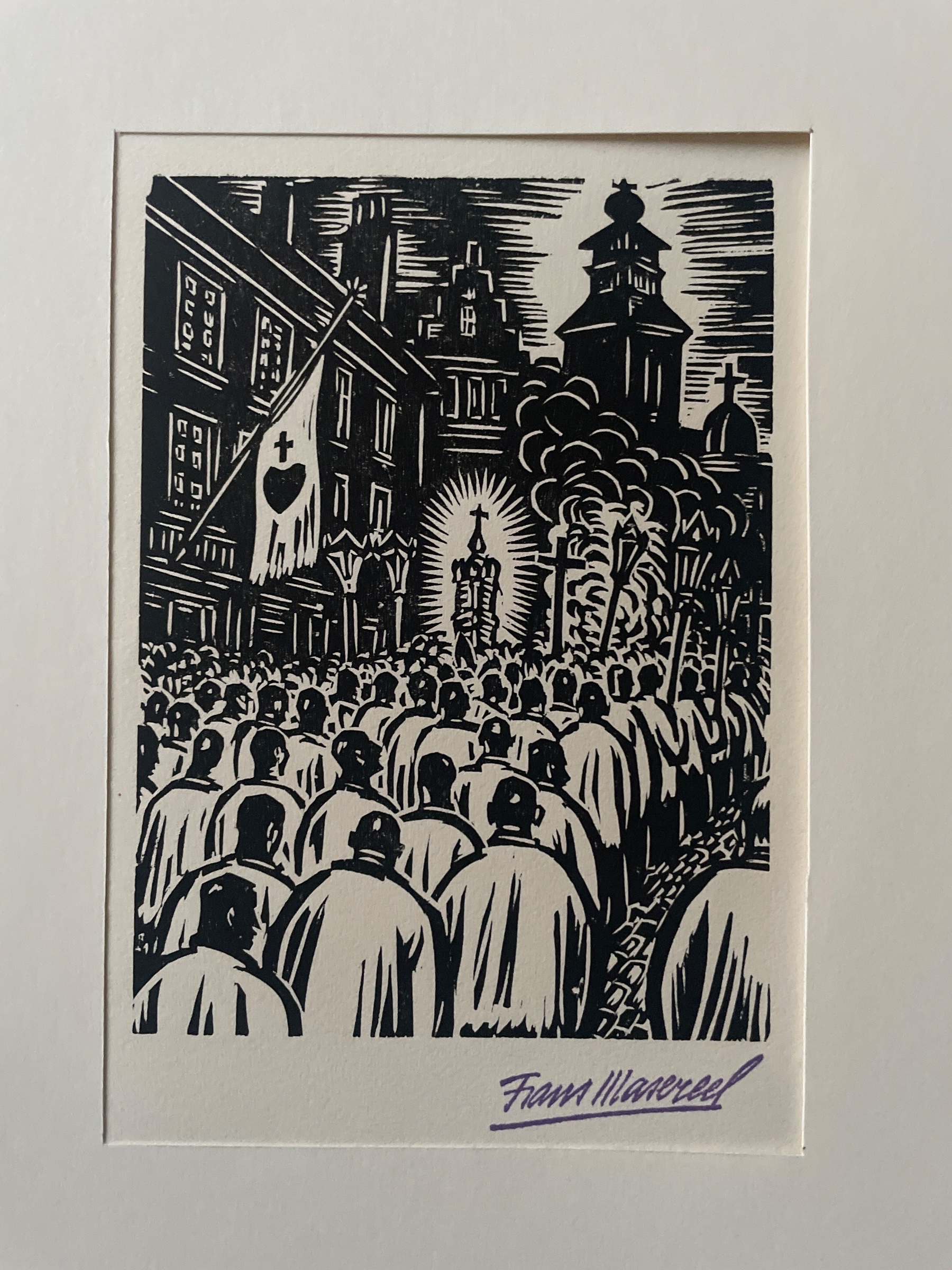 Frans Masereel - Houtsnede Processie in Antwerpen kopen? Bied vanaf 59!