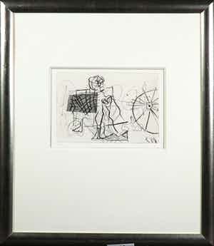 Constant - Ets en aquatint, De Ridder - Ingelijst verkocht voor € 280!