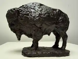 Pieter d' Hont - bronzen beeld - 'Bizon' - 1981 kopen? Bied vanaf 1700!