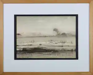 Jose Calsina - Pen/ Aquarel op papier, Zonder titel - Ingelijst kopen? Bied vanaf 30!