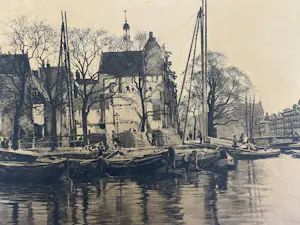 Willem Witsen - Binnenkant met afbraak - mooie originele ets kopen? Bied vanaf 160!