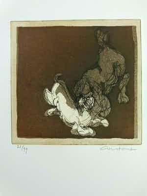 Constant - FIGURATIE / KLEURETS / 65x50cm / SIG verkocht voor € 245!