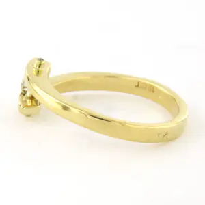 18k geel gouden ring met briljant geslepen diamant tot. 0.20ct – F/G - VS/SI kopen? Bied vanaf 625!