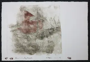 Anton Heyboer - Kleuren ets, Schip kopen? Bied vanaf 150!