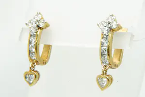 06 - Exclusieve set 18 karaat geel gouden oorclips gezet met ca. 1.10ct diamant kopen? Bied vanaf 800!