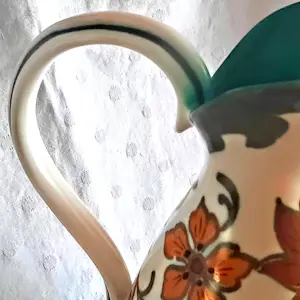 Plateelbakkerij Zuid-Holland - Keramikkrug Keramikvase Art Deco Modell 4812 Dekor "Godelin" 50er Jahre kopen? Bied vanaf 60!