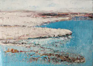 Niet of onleesbaar gesigneerd - Expressionistisch winters kustzicht kopen? Bied vanaf 1!
