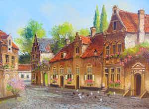 Pie Wilhelmus - Lente in oude binnenstad verkocht voor € 75!