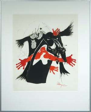 Paul Rebeyrolle - Litho, Zonder titel - Ingelijst (groot) kopen? Bied vanaf 50!