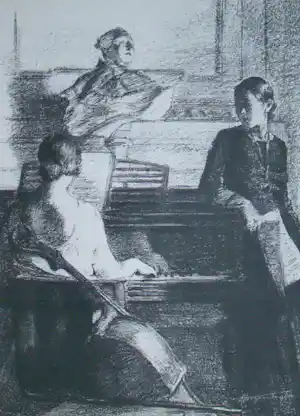 Georges Van Zevenberghen - Adagio - 1931 - Originele lithografie - Gesigneerd kopen? Bied vanaf 50!