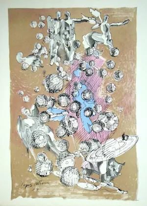 Jacques Villon - Planetaire constellatie - 1954 - Originele lithografie - Gesigneerd - Mourlot kopen? Bied vanaf 50!