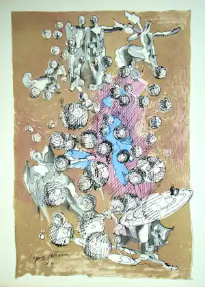 Jacques Villon - Planetaire constellatie - 1954 - Originele lithografie - Gesigneerd - Mourlot kopen? Bied vanaf 50!