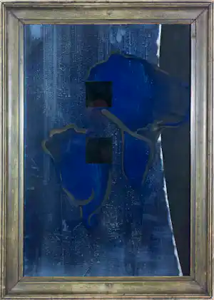 Peter Redert - Olieverf op papier, Nacht kelken II - Ingelijst verkocht voor € 50!