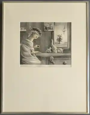 Peter Vos - Natuur en Kunst - ingelijste gesigneerde litho verkocht voor € 199!