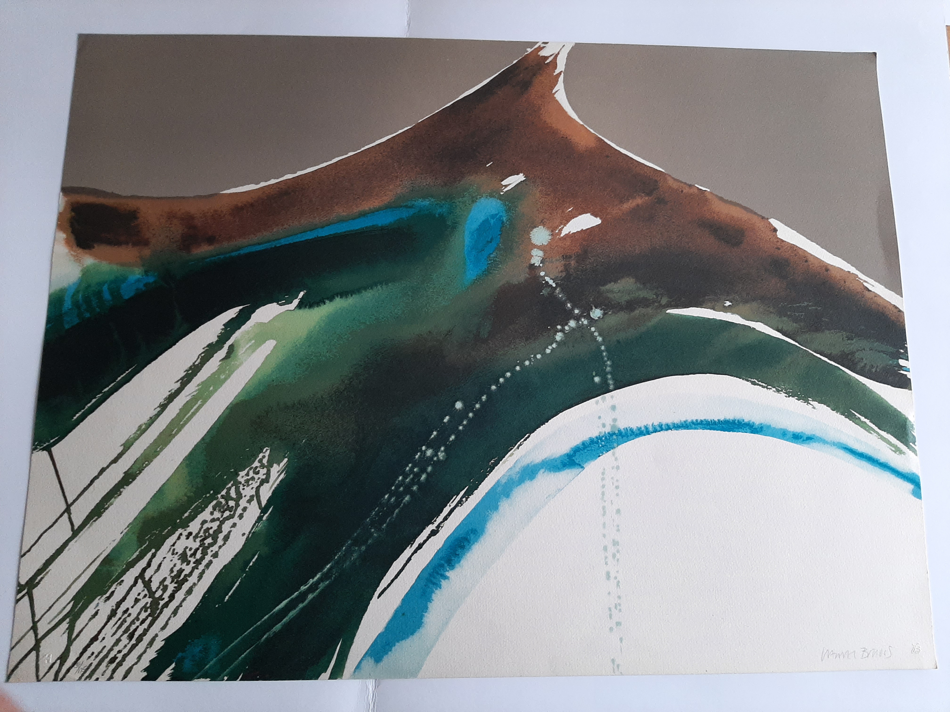 Lamar Briggs - Litho, Titel, "Tiva landschap". kopen? Bied vanaf 35!