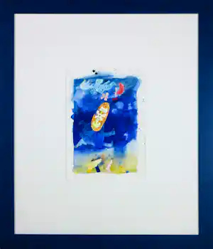 Michel van Overbeeke - Aquarel op papier, Zonder titel - Ingelijst kopen? Bied vanaf 150!