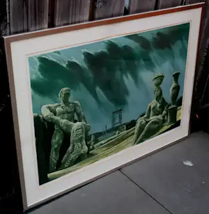Carel Willink - Ingelijste litho: 'Evenwicht der krachten' kopen? Bied vanaf 625!