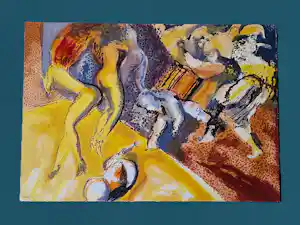 Luis Filcer - unieke & grote A(rtist) P(roof) kleuren litho - vrouwelijk naakt - potloodgesign kopen? Bied vanaf 58!