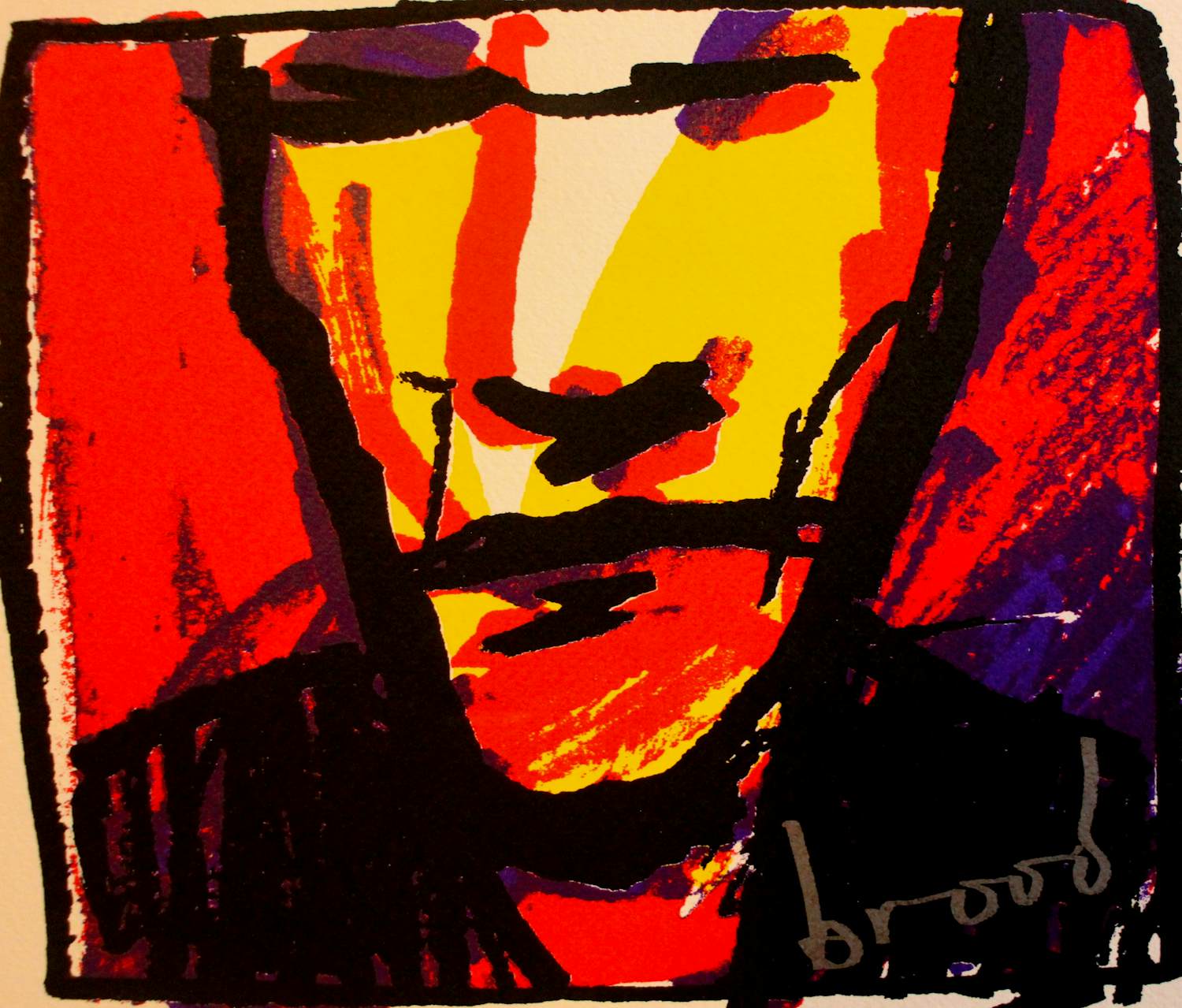 Herman Brood - Zeefdruk met boek: Woedend licht - 2000 kopen? Bied vanaf 150!