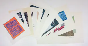 Prasadam - Zeefdruk, Lot van 10 abstracte composities kopen? Bied vanaf 80!