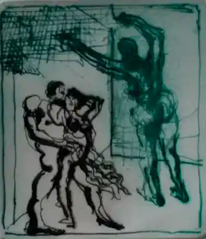 Constant - Kleurenets: Happening II - 1968 verkocht voor € 395!