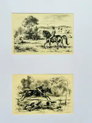 Emil Kotrba - Lot van twee paarden litho's kopen? Bied vanaf 55!