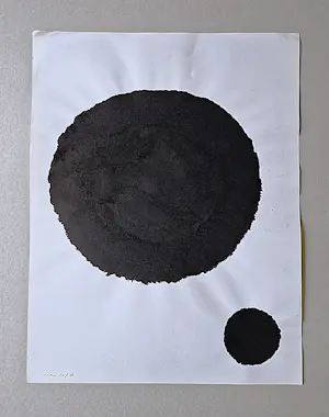Ben Oldenhof - Grote -1983- Inkt/Sepia Aquarel op papier "Black Moon" gesigneerd kopen? Bied vanaf 52!