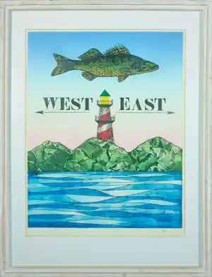 Helmut Böhm - Ets, West East- Ingelijst kopen? Bied vanaf 30!