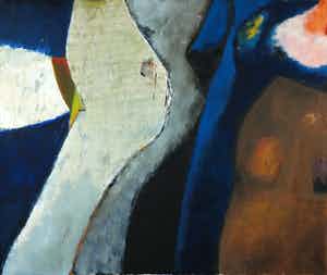 Jos Schimmer - Olieverf op doek, Z.T. (Abstracte compositie) (Groot) verkocht voor € 129!