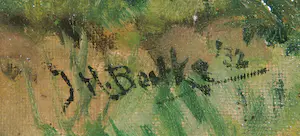 Niet of onleesbaar gesigneerd - Olieverf op doek, Boerderij in polderlandschap kopen? Bied vanaf 1!
