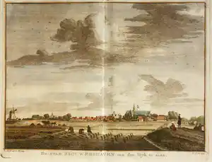 Isaac Tirion - Brouwershaven Tirion Oude Gravure 1755 verkocht voor € 25!