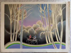 Albert Zavaro - Lithographie originale "Promenade en forêt" kopen? Bied vanaf 75!