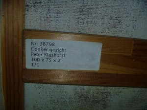Peter Klashorst - donker gezicht - gesigneerd op spieraam kopen? Bied vanaf 89!