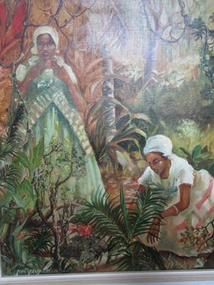 Niet of onleesbaar gesigneerd - Dames figuren in de jungle kopen? Bied vanaf 1!