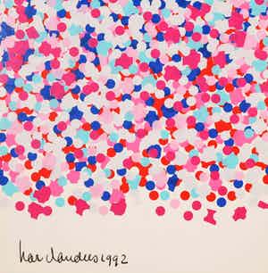 Har Sanders - Zeefdruk, Confetti verkocht voor € 40!