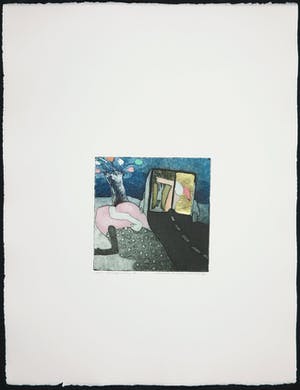Michel van Overbeeke - Kleurenets met bladgoud, Always away II kopen? Bied vanaf 1!