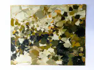 Ton Frenken - Fraai en vroeg (1959) Abstract olieverf op papier - gesigneerd - niet ingelijst verkocht voor € 47!