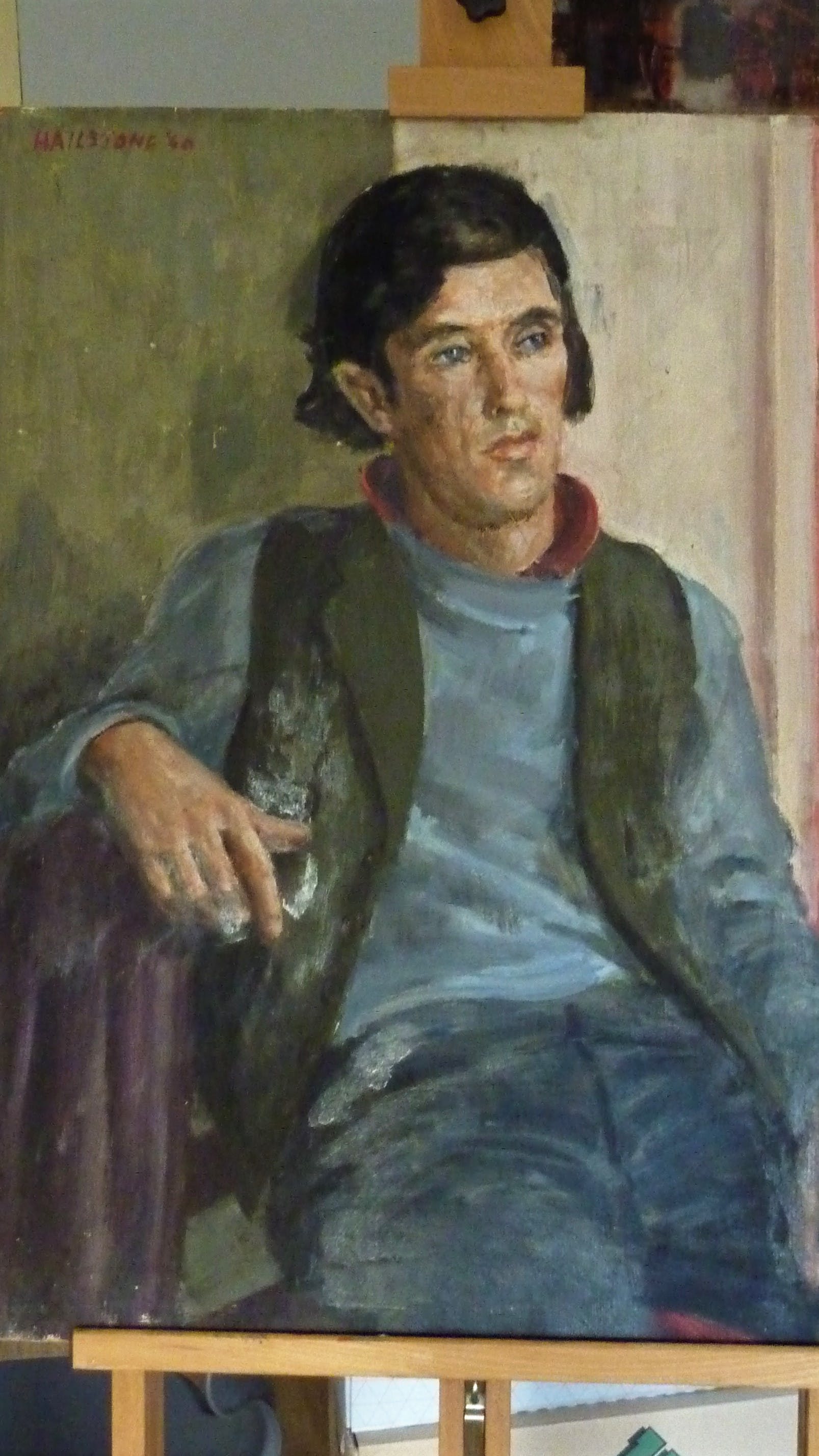 Bernard Hailstone - Portret van een man 1940 gesigneerd door Bernard Hailstone. kopen? Bied vanaf 25!