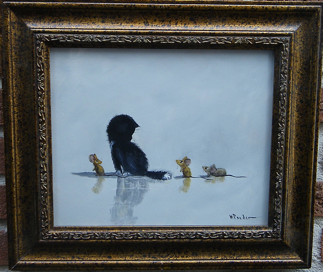 Henk Poeder - kitten met 3 bijdehante muisjes verkocht voor € 70!