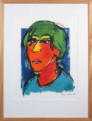 Ellen Meuwese - Gemengde techniek op papier, Portret - Ingelijst kopen? Bied vanaf 1!