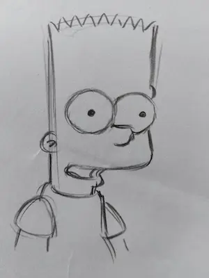 Matt Groening - originele productietekening The Simpsons, Bart, ingelijst + Certificaat kopen? Bied vanaf 95!